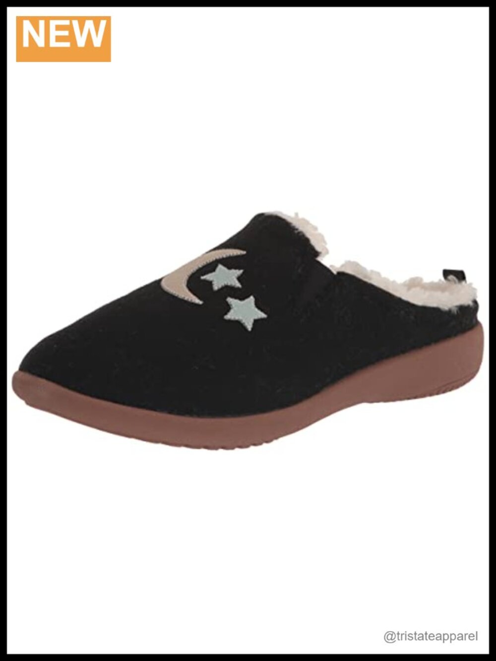 Faux Shearling Lined Slipper Adjustable Wide Fit Slip Resistant